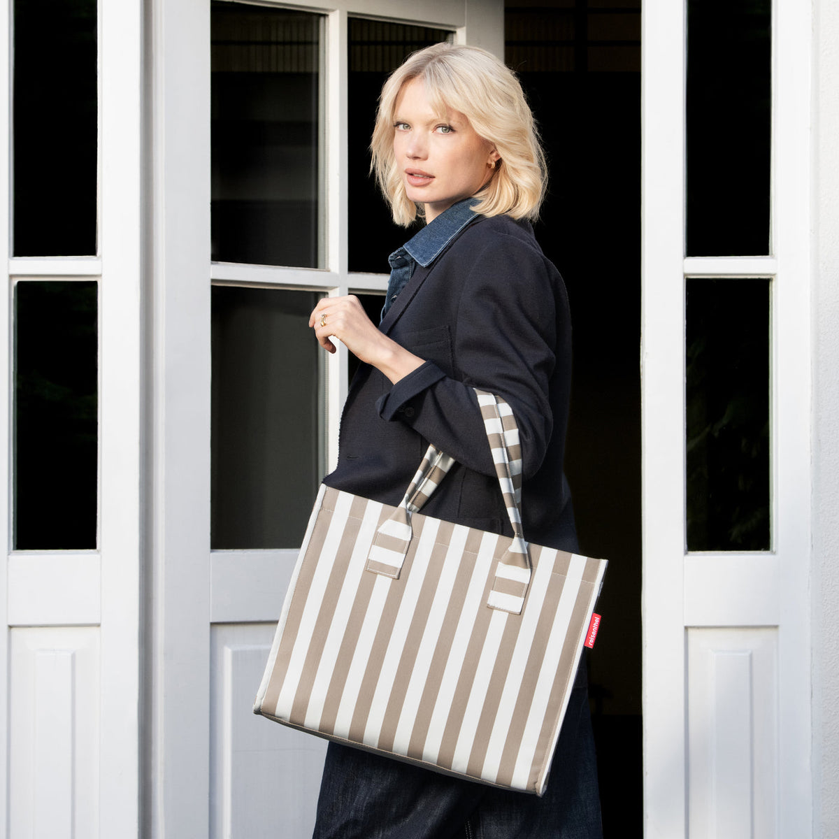 Reisenthel daily shopper summerstripes coffee – DN6056 (2)